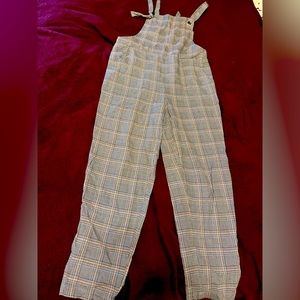 Plaid overalls